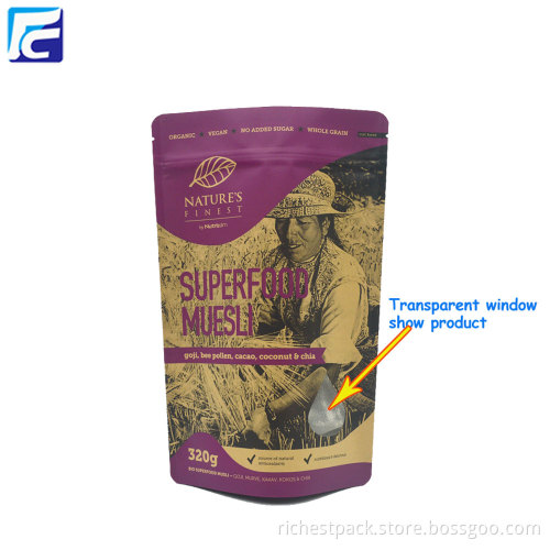 Food Grade Kraft Paper Bag For Flour 1kg